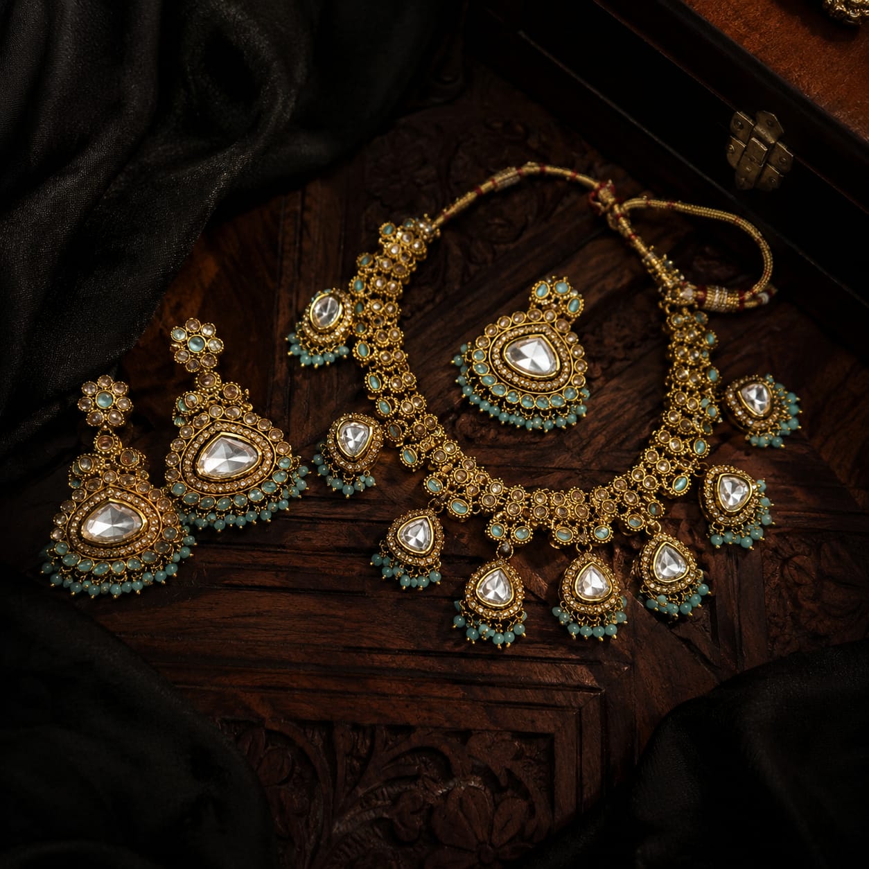 Statement Sky Blue Element Necklace
