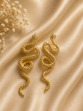 Golden Anti tarnish serpant earhops