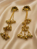 Classic gold lotus kashmiri danglers