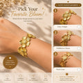 Flower motif bracelet