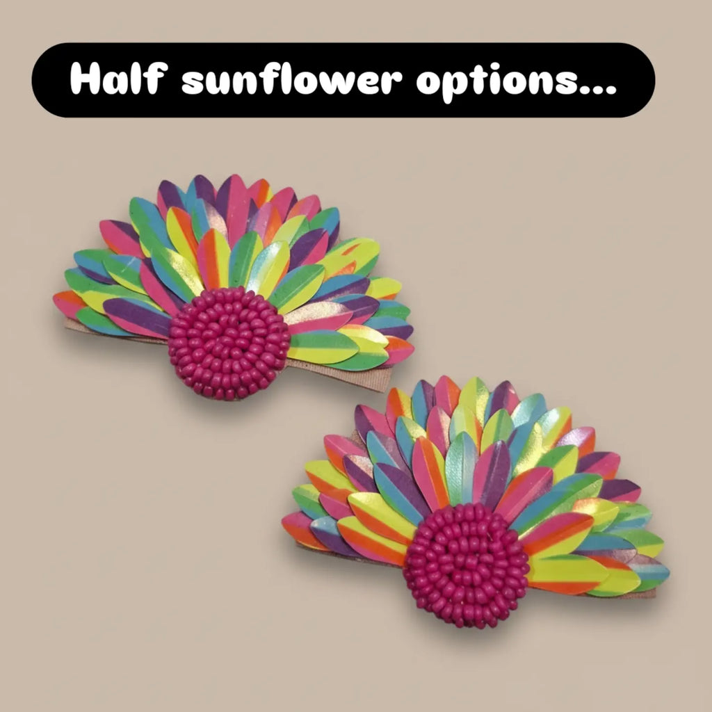 Multicolor sunflower earhops