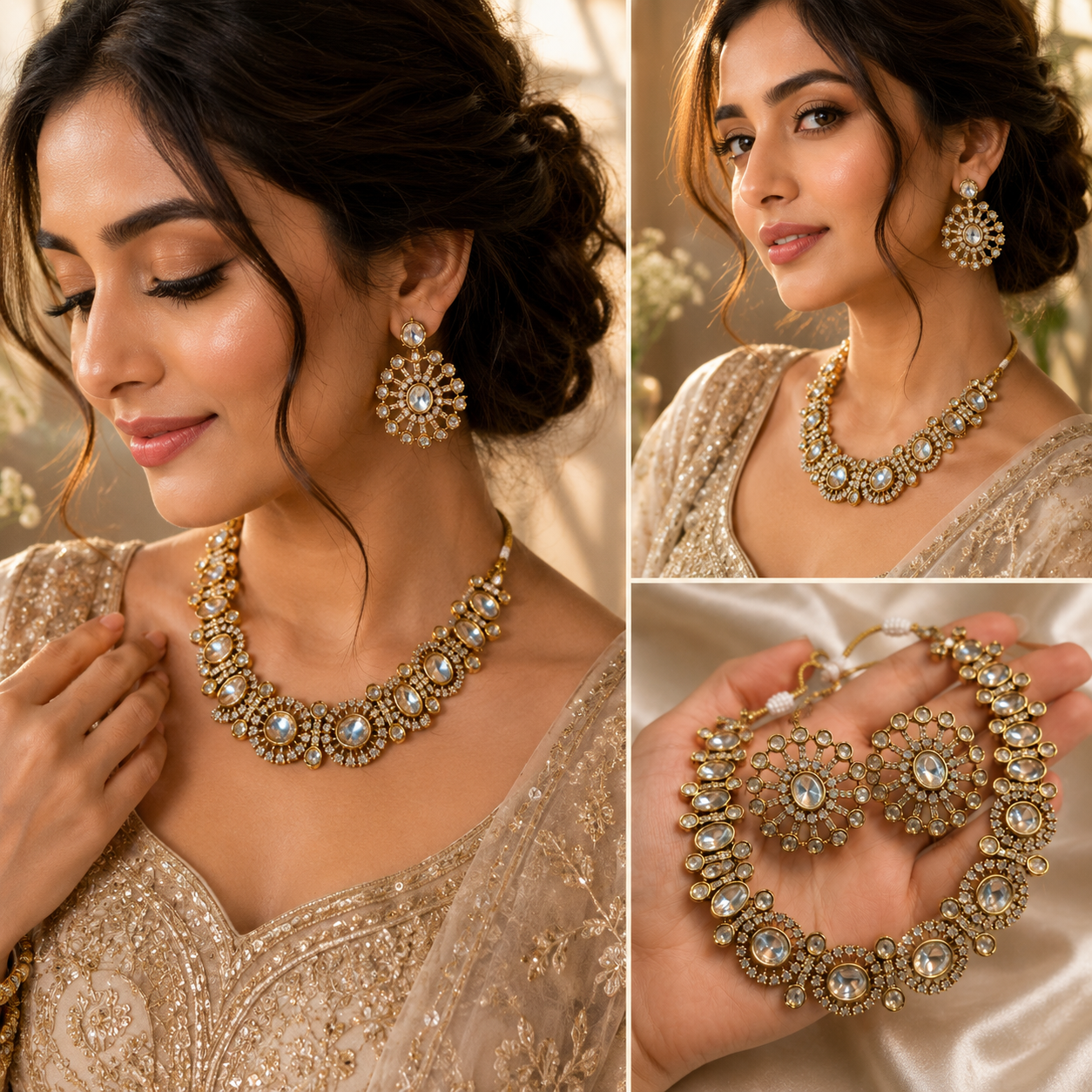 Classic polki-inspired choker set