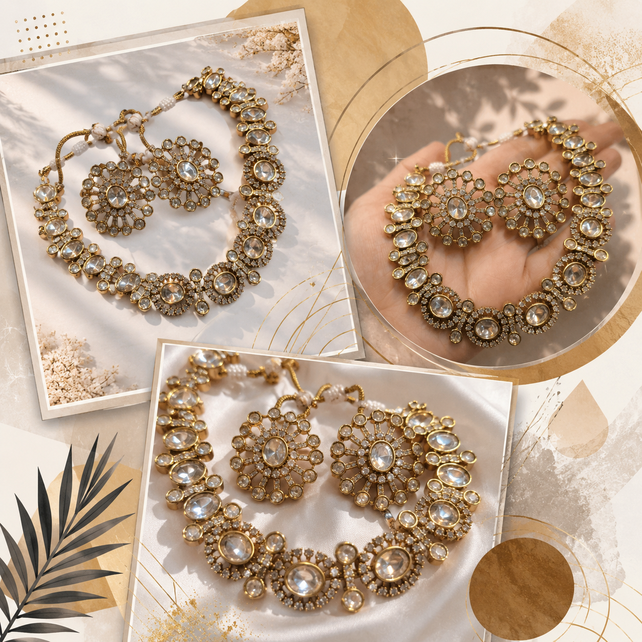 Classic polki-inspired choker set
